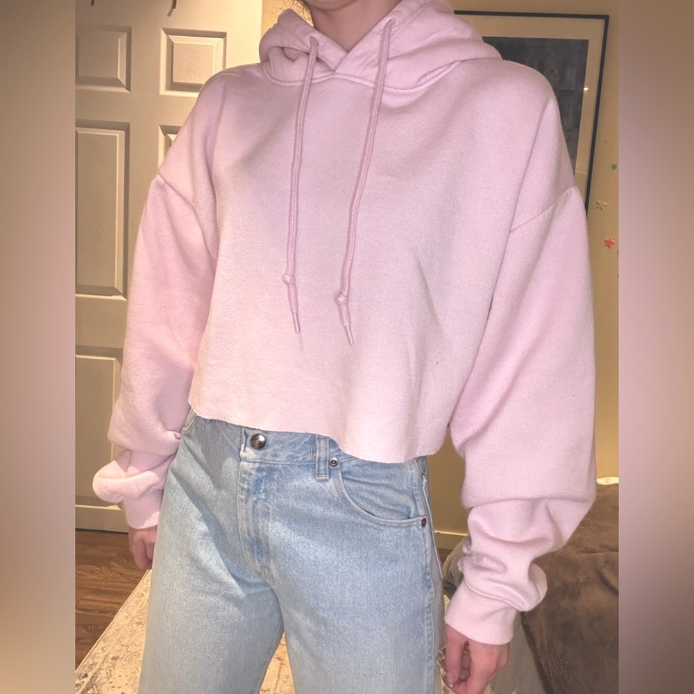 Baby Pink Cropped Sweater